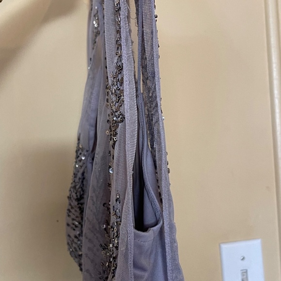 Aidan Mattox Gray Sequin Dress - Picture 2 of 12